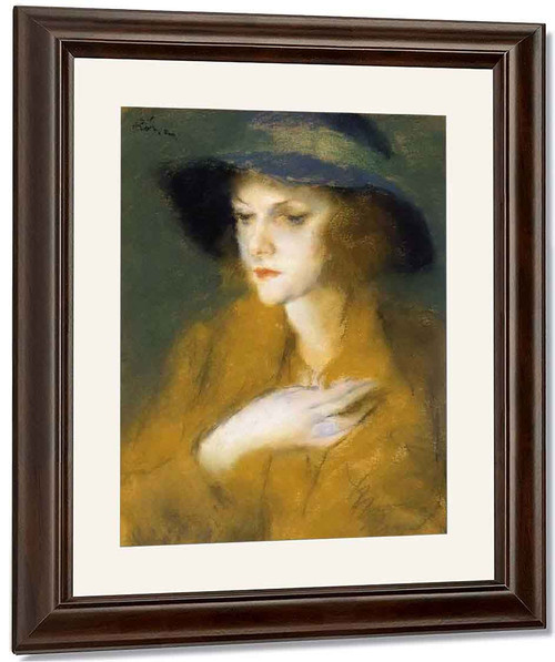 Young Girl With Blue Ring By Jozsef Rippl Ronai By Jozsef Rippl Ronai