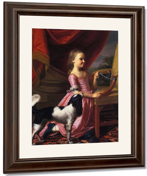 Young Lady With A Bird And Dog By John Singleton Copley By John Singleton Copley