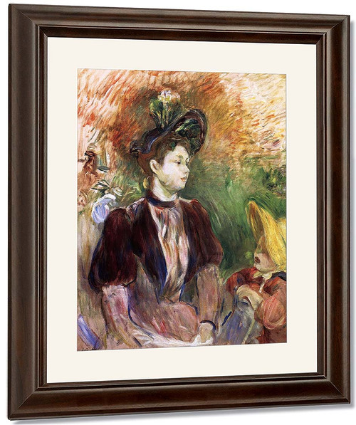 Young Woman And Child, Avenue Du Bois1 By Berthe Morisot