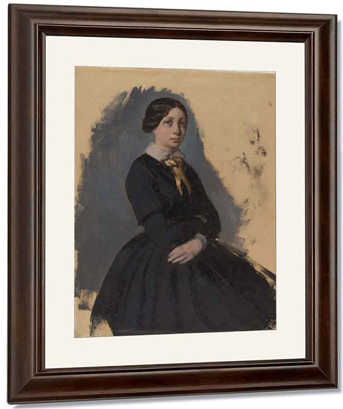 Young Woman In Black By Edgar Degas By Edgar Degas