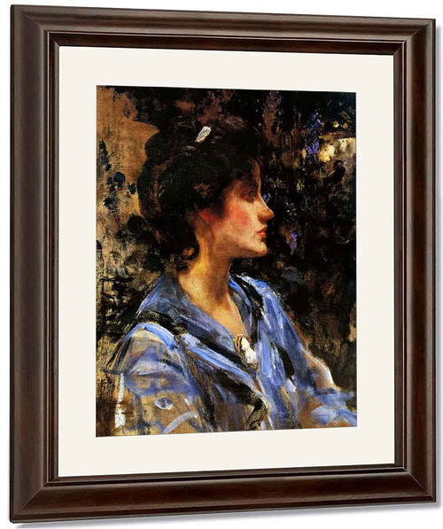 Young Woman In Blue By Sir James Jebusa Shannon