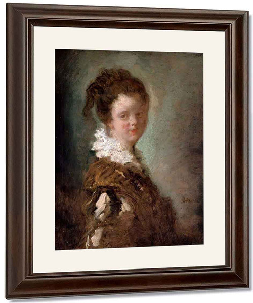 Young Woman By Jean Honore Fragonard By Jean Honore Fragonard