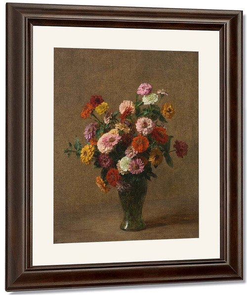 Zinnias2 By Henri Fantin Latour By Henri Fantin Latour