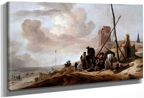 A Coastal Scene By Philips Wouwerman Dutch 1619 1668