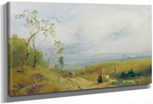 A Peep At The Metropolis From Hampstead Heath, London By James Baker Pyne