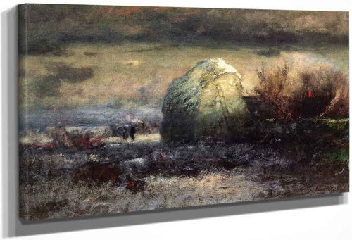 A Snowy Haystack 1 By George Inness By George Inness