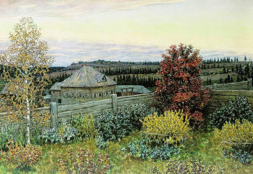 A View From The Dining Room's Window In Ryabovo By Apollinari Vasnetsov