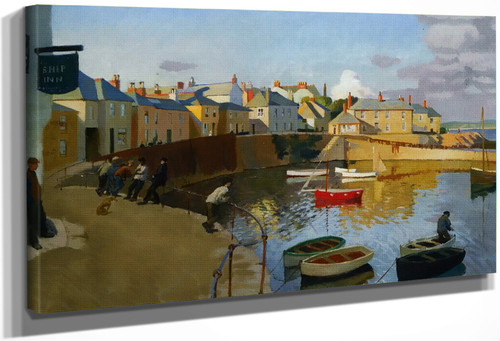 A View Of Mousehole By Harold Harvey