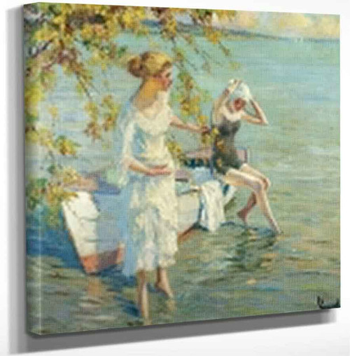 The Bathers 3 By Edward Cucuel By Edward Cucuel Art Reproduction