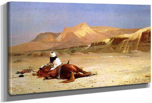 An Arab And His Horse In The Desert By Jean Leon Gerome