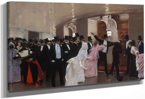 An Argument In The Corridors Of The Opera By Jean Georges Beraud By Jean Georges Beraud