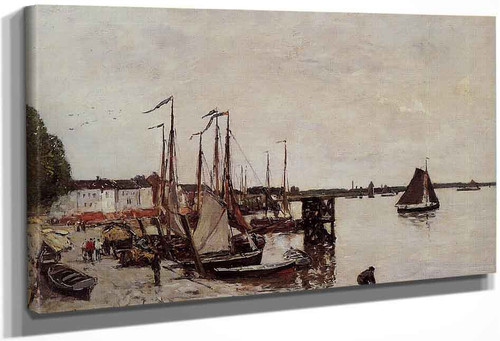 Antwerp, Fishing Boats By Eugene Louis Boudin