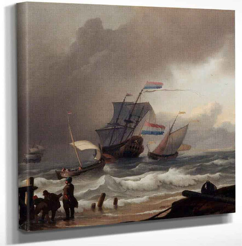 The Coming Squall By Ludolf Bakhuizen Aka Ludolf Backhuysen By Ludolf Bakhuizen Art Reproduction