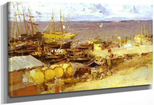 Arkhangelsk Port On Dvina. By Constantin Alexeevich Korovin