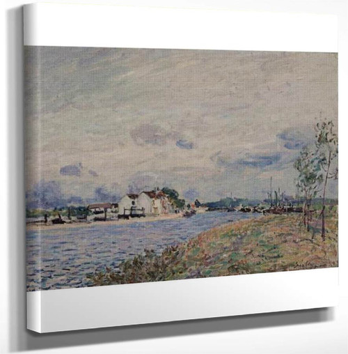 The Embankments Of The Loing At Saint Mammes By Alfred Sisley Art Reproduction