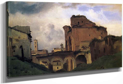 Basilica Of Constantine By Jean Baptiste Camille Corot