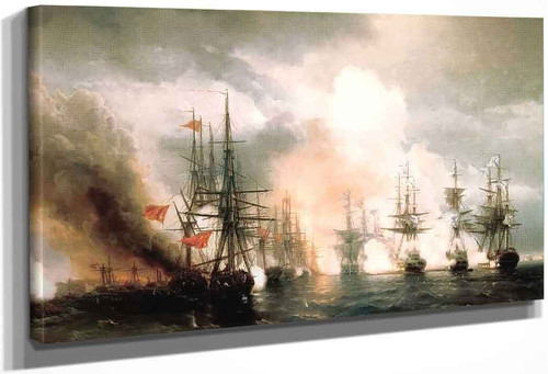 Battle Near Sinop By Ivan Constantinovich Aivazovsky By Ivan Constantinovich Aivazovsky
