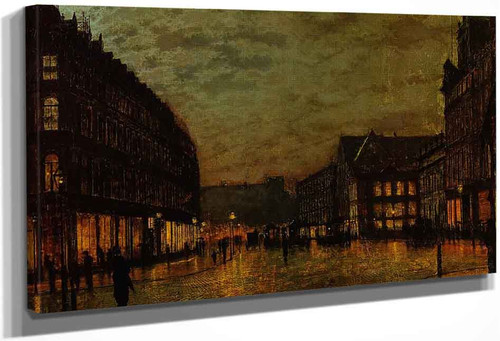 Boar Lane, Leeds By Lamplight By John Atkinson Grimshaw By John Atkinson Grimshaw