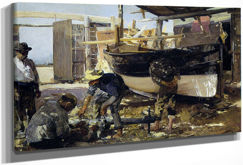 Boat Builders By Joaquin Sorolla Y Bastida