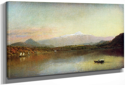 Boaters On A Lake By Jasper Francis Cropsey By Jasper Francis Cropsey