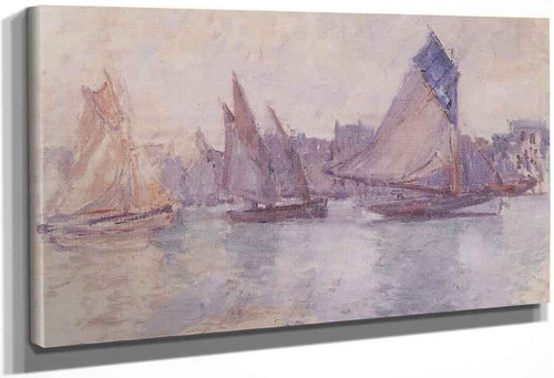 Boats In The Port Of Le Havre By Claude Oscar Monet