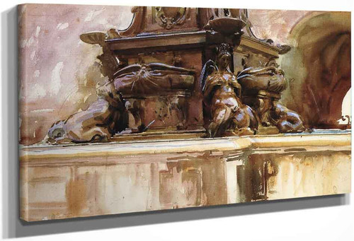 Bologna Fountain 1 By John Singer Sargent By John Singer Sargent