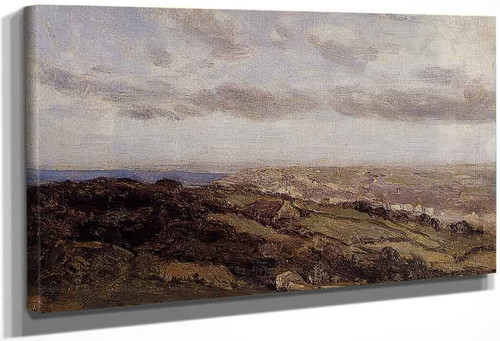 Bologne Sur Mer, View From The High Cliffs By Jean Baptiste Camille Corot