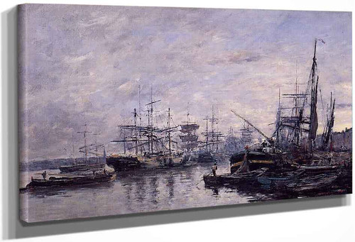 Bordeaux, The Port 12 By Eugene Louis Boudin