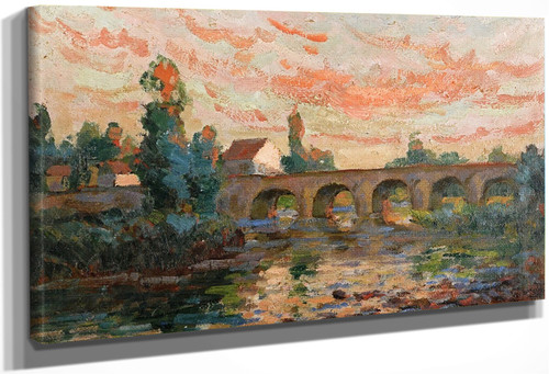 Bridge At Sunset By Armand Guillaumin