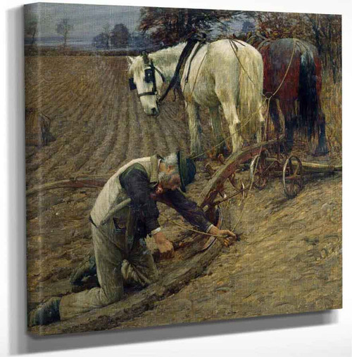 The Last Furrow By Henry La Thangue Art Reproduction