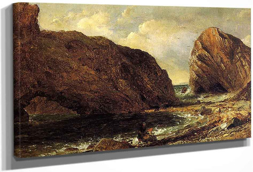 By The Sea, Lulworth By Jasper Francis Cropsey By Jasper Francis Cropsey