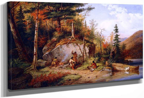 Canadian Autumn, View On The Road To Lake St. John By Cornelius Krieghoff By Cornelius Krieghoff