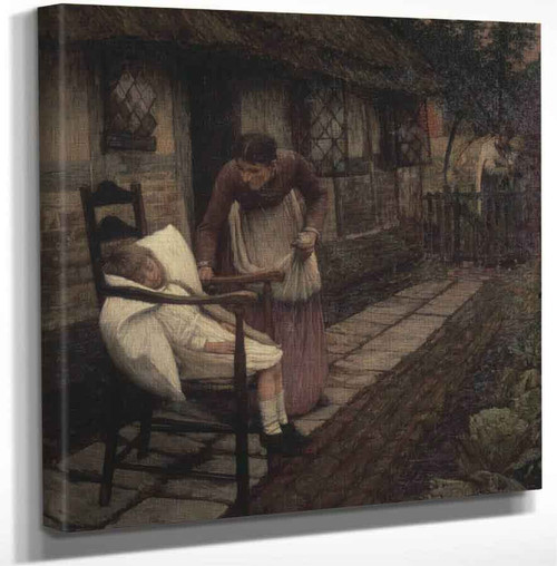 The Man With The Scythe By Henry La Thangue Art Reproduction