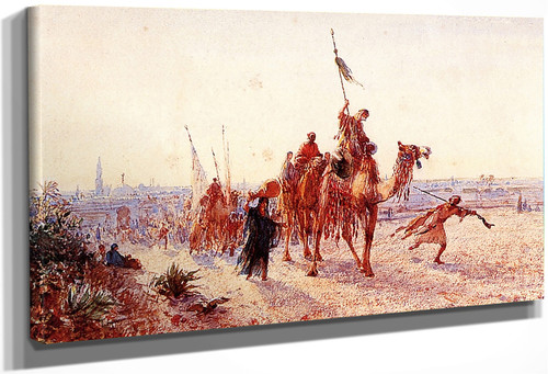 Caravane Revenant De La Mecque By Felix Francois Georges Philbert Ziem