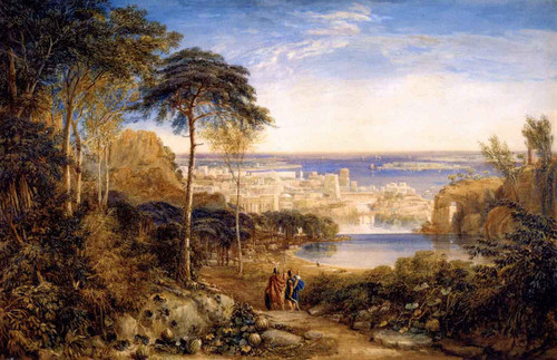 Carthage Aeneas And Achates By David Cox By David Cox
