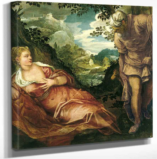 The Meeting Of Tamar And Juda By Jacopo Tintoretto Art Reproduction