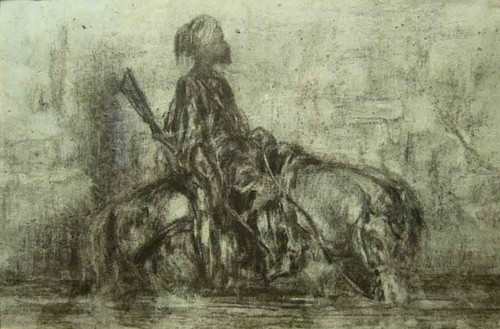 Cavalier Arabe By Alexandre Gabriel Decamps