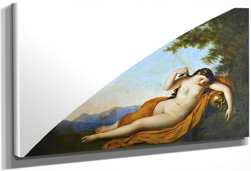 Ceiling Of The Ballroom Of Compiegne Castle, Reclining Naiad By Anne Louis Girodet De Roussy Trioson