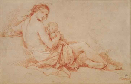 Ceres Nourishing Triptolemos, Study For The Earth By Charles Joseph Natoire By Charles Joseph Natoire