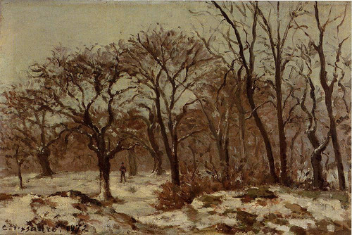 Chestnut Orchard In Winter By Camille Pissarro