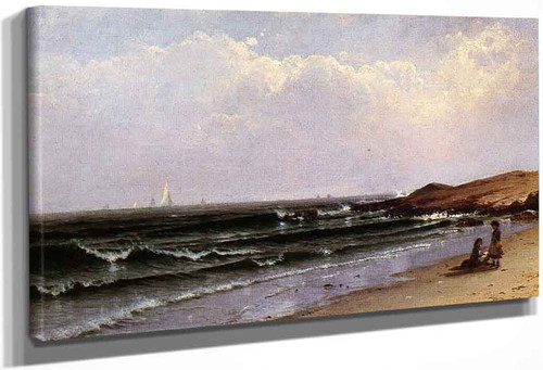 Children At The Seashore By Alfred Thompson Bricher