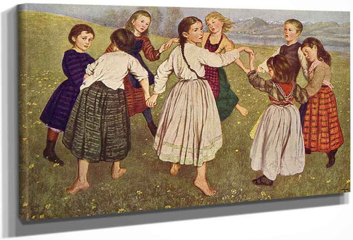 Children Dancing By Hans Thoma