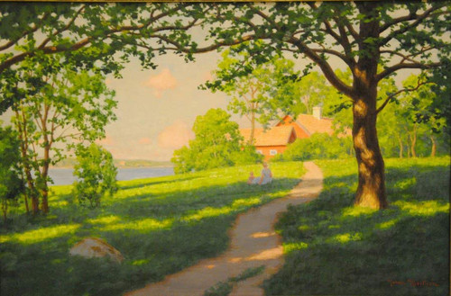 Children In Summer Landscape1 By Johan Krouthen