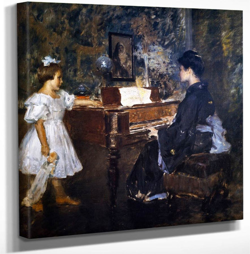 The Music Lesson By William Merritt Chase Art Reproduction