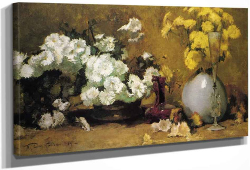 Chrysanthemums 1 By Emil Carlsen By Emil Carlsen