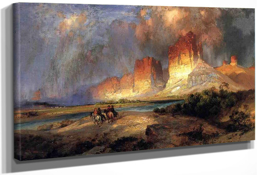 Cliffs Of The Upper Colorado River By Thomas Moran