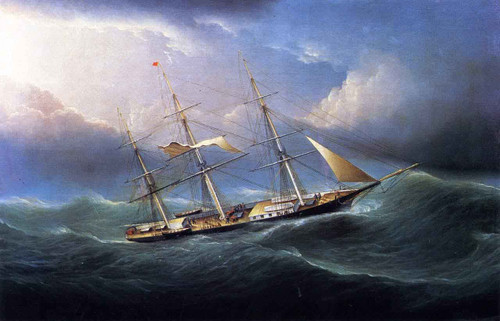 Clipper In A Gale By James E. Buttersworth