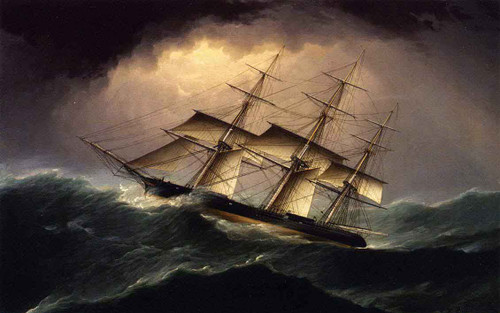 Clipper In A Heavy Sea By James E. Buttersworth