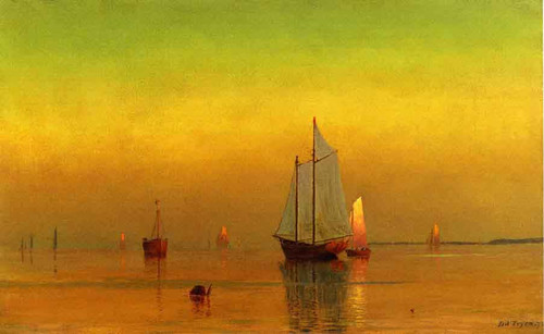 Connecticut River Scene By Dwight W. Tryon