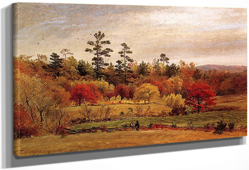 Conversation At The Fence By Jasper Francis Cropsey By Jasper Francis Cropsey